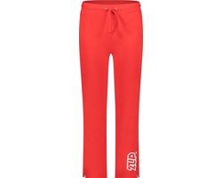 foto van 2ZiP katoenen joggingbroek met doorlopende ritsen - Junior - Rood - 134-140