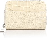 Michelle Bags and Accessories - Kleine Croco Portemonnee - Creme