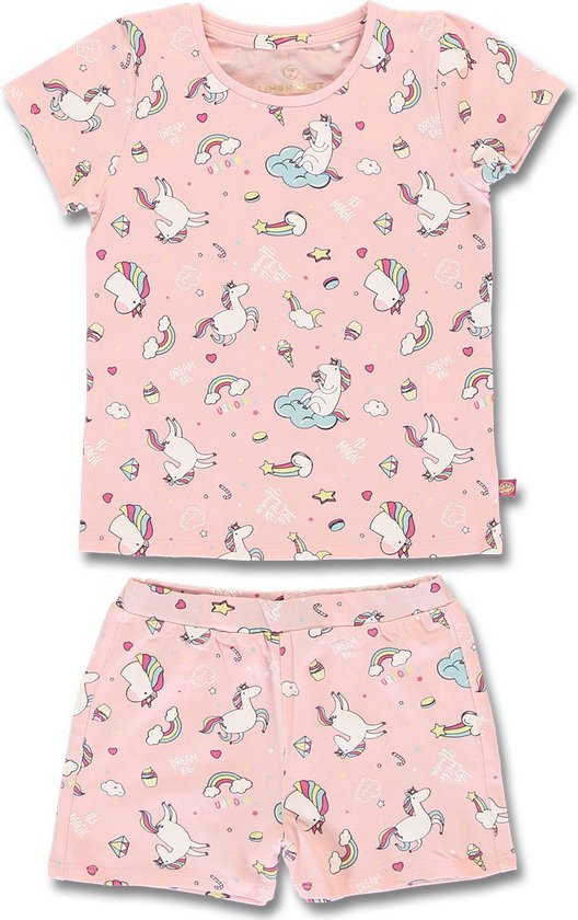 Lemon Beret pyjama meisjes - roze - 150294