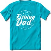 Fishing Dad - Vissen T-Shirt | Grappig Verjaardag Vis Hobby Cadeau Shirt | Dames - Heren - Unisex | Tshirt Hengelsport Kleding Kado - Blauw - 3XL