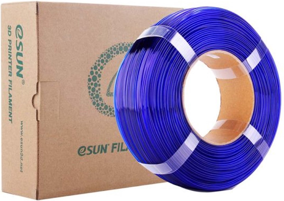 eSun Transparant Blauw Refilament PETG Filament – 1,75 mm – 1kg