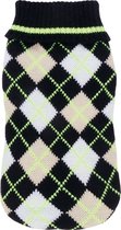 Croci hondentrui argyle geruit zwart / geel / wit (20 CM)