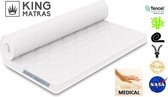 King - Topdek - Matras - Armstrong - Traagschuim - Nasa - Visco - Tencel - Bamboe - 170 x 190cm Dikte 12cm