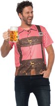 Partychimp Tiroler t-shirt Oktoberfestkleding Heren Oktoberfest Heren Lederhosen Man Carnavalskleding Heren Carnaval - Maat L