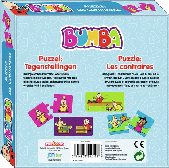 Bumba puzzel 10 in 1 - tegenstellingen - 10 puzzels van 2 stuks van Bumba — afbeelding 4