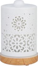 Scentalis Aroma Diffuser Keramiek - Geurverspreider - Verstuiver - Vernevelaar - 7 Kleuren LED - Wit