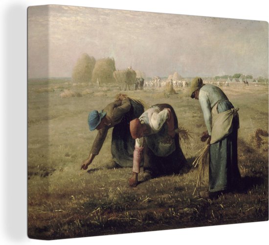 Canvas Schilderij De arenleesters - schilderij van Jean-François Millet - 40x30 cm - Wanddecoratie