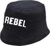 Rebel vissershoed | Bucket Hats | Kleur Zwart | One sizes | Promo | Festival | Evenement | Zomer
