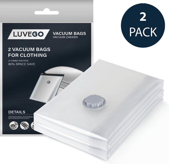 Luvego Vacuümzakken voor kleding en dekbedden - 2 XL Vacuüm opbergzakken