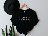 Lykke Love T-shirt| Grappig Valentijnsdag Cadeautje voor Hem en Haar | Dames - Heren - Unisex | |Perfect Valentijn Cadeau Kleding Cadeau|Handgemaakt|Zwart Katoen Maat XXL