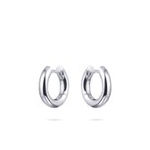 Gisser Jewels - Oorringen KCL3/15 - gerhodineerd sterling zilver - gepolijst - 3 x 15 mm