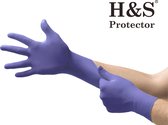 H&S PROTECTOR - Gants Nitril - Gants jetables - Violet - L - Sans poudre - 100 pièces