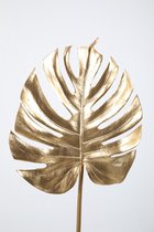 Kunstblad - blad monstera - topkwaliteit decoratie - 2 stuks - zijden blad - Goud - 66 cm hoog