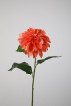 Kunstbloem - Dahlia - topkwaliteit decoratie - 2 stuks - zijden bloem - oranje - 79 cm hoog
