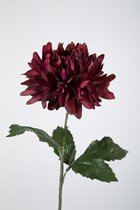 Kunstbloem - Dahlia - topkwaliteit decoratie - 2 stuks - zijden bloem - Donkerrood - 69 cm hoog