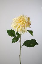 Kunstbloem - Dahlia - topkwaliteit decoratie - 2 stuks - zijden bloem - geel - 79 cm hoog