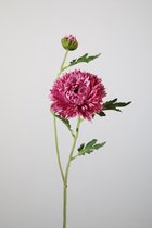 Kunstbloem - Chrysanten - topkwaliteit decoratie - 2 stuks - zijden bloem - paars - 71 cm hoog