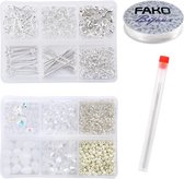 Fako Bijoux® - DIY Kralen Set - Glas Kralen Set - Glaskralen - Sieraden Maken - 846 Stuks - Crystal AB
