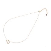 Go Dutch Label Collier 2 hartjes in 1 Gold N2295-2