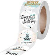 Verjaardag stickers 50!! stuks! - Hip Hop Hooray - Happy Birthday - Ballonnen - Taart -Sluitstickers - Sluitzegel - Gebak - Koekjes - Sieraden - Small Business - Envelopsticker - Traktatie zakje - Cadeau - Cadeauzakje - Kado - Chique inpakken - Feest