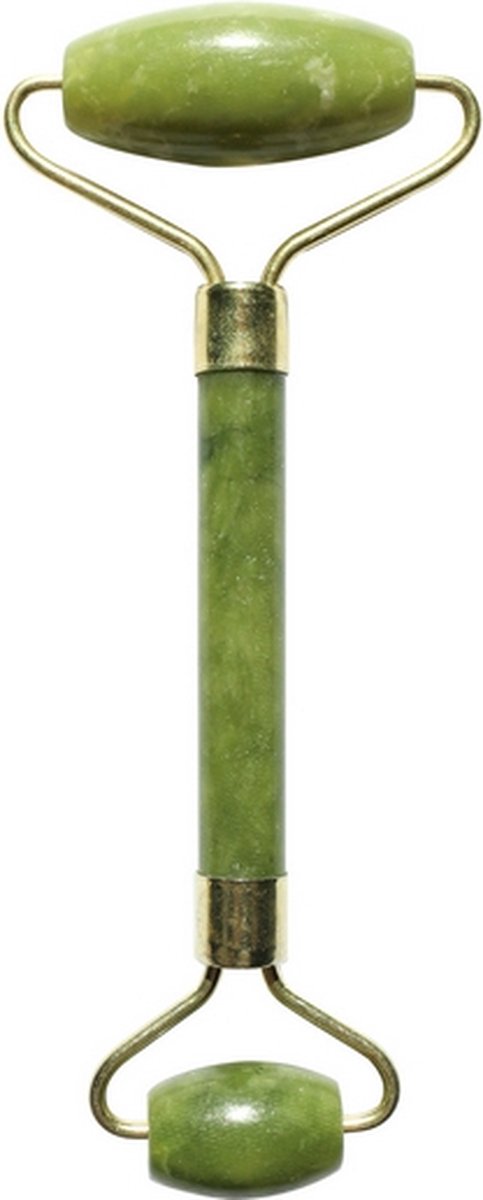 Goedkoopste De Franse Pharmacie - Jade Roller Gezichtsroller - Groen - Inclusief Linnen hoesje - 100 Natuursteen