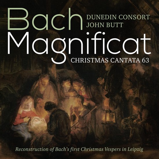 Albumhoes met tekst: Bach Magnificat Dunedin Consort John Butt Christmas Cantata 63.