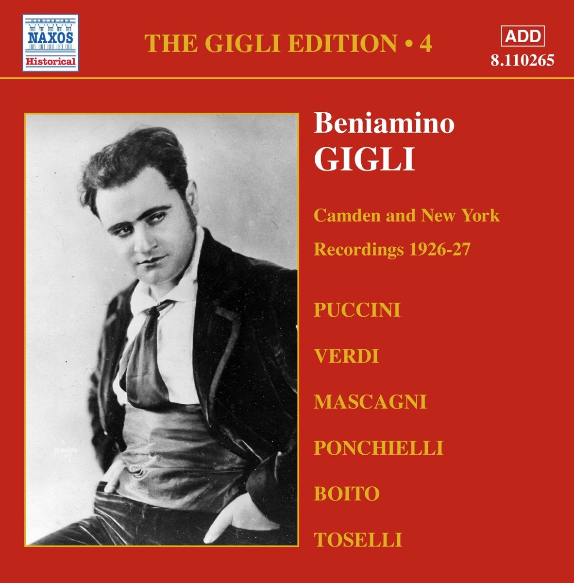 Beniamino Gigli - Volume 4 - Camden & NY 1926-27 (CD)
