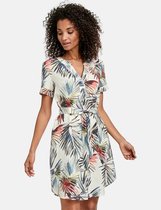 TAIFUN Dames Linnen jurk met exotische print