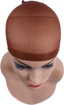 Bonnet perruque couleur marron Lot de 2 - bonnet élastique pour femme