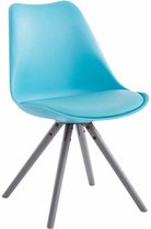 Eetkamer - Bezoekersstoel Sievi Kunstleer Round legs G, Blauw