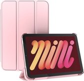 iPad Mini 6 (2021) Tri-Fold - Multi-Stand Case - Smartcase - Smart Cover - Hoesje - Beschermcase - Rosé Goud