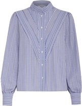 Minus Blouse Danina Shirt Mi4499  9400 Dark Pasific Blue Stripes Dames Maat - W40