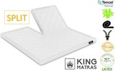 King - Stone - Split - Topper - Matras - Latex - Splittopper - Tencel - Bamboe - 160 x 210cm Dikte 12cm