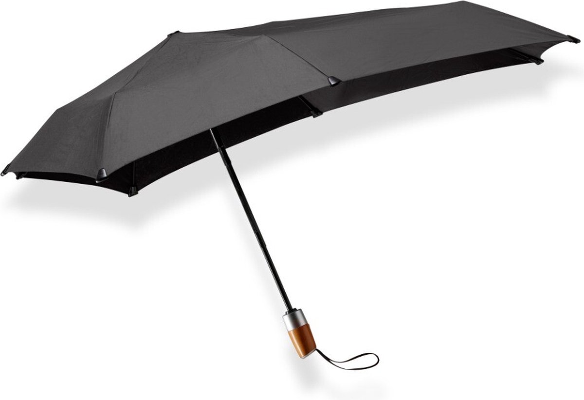 Senz Automatic Deluxe Opvouwbare Stormparaplu pure black