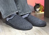 Pantoffel, kleur grijs geruit, maat 42