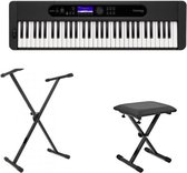 Casio CT-S400 - Keyboard - complete starterset - keyboard piano - adapter - bankje - keyboardstandaard