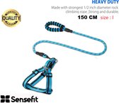 Sensefit - Reflecterend hondentuigje HARNAS + TUIGJE - Met sterke riem - Hondentuigje - Dierentuigje - Voor middel grote honden - No pull harnas - Anti trek - Reflecterend - Honden