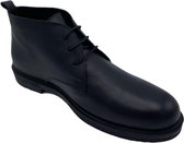 Herenschoenen- Veterschoenen- Leer laarzen- Comfort schoenen 1036- Leather- Zwart- Maat 41