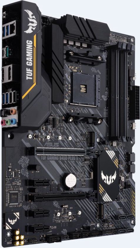 Foto: Asus tuf gaming b450 plus ii moederbord socket amd am4 vormfactor atx moederbord chipset amd b450