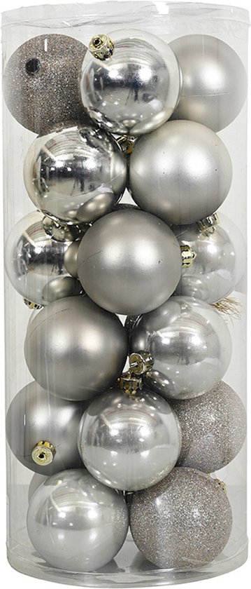 Boules de Boules de Noël de Luxe Oneiro's MEGA LUXURY SET de 24 ARGENT