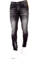 Jeans met Paint Splatter Heren Slim Fit -DC-004- Zwart
