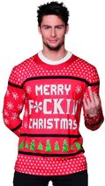 Kerst Shirt met lange mouw Merry F*cking Christmas | Maat L | Kersttrui | Foute Kersttrui | Kerstcadeau | Kerstcadeau voor mannen |