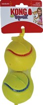 Kong hond Squeezz tennis assorti, large pak a 2 stuks - 8 x 8 x 8cm