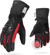 Vitafa Motorhandschoenen- Handschoenen heren - Motor accessoires - Winter - Touchscreen - Waterdicht - Rood - Maat XL