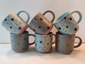 cha cult - koffietas - met bollen -set van 6 PROMO