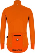 Santini Fietsjack Winter Heren Oranje Zwart - Vega Extreme Winter Jacket Orange Fluo - L