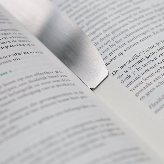 Marque-page en métal et acier inoxydable Office - argenté - marque-page - livres - lecture