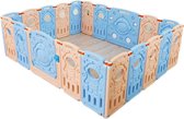 Baby Kinderbox -Baby Speelbox -Babybox- Boxen-Speelpen - Ballenbak - Grondbox - Kruipbox - voor Peuter en kind - Afscherming - met zuignappen - 150x 180cm - 18 hekjes - 1 poort met slot - 1 s