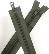 YKK rits dubbel deelbaar spiraal 100 cm lang Donker olijf groen