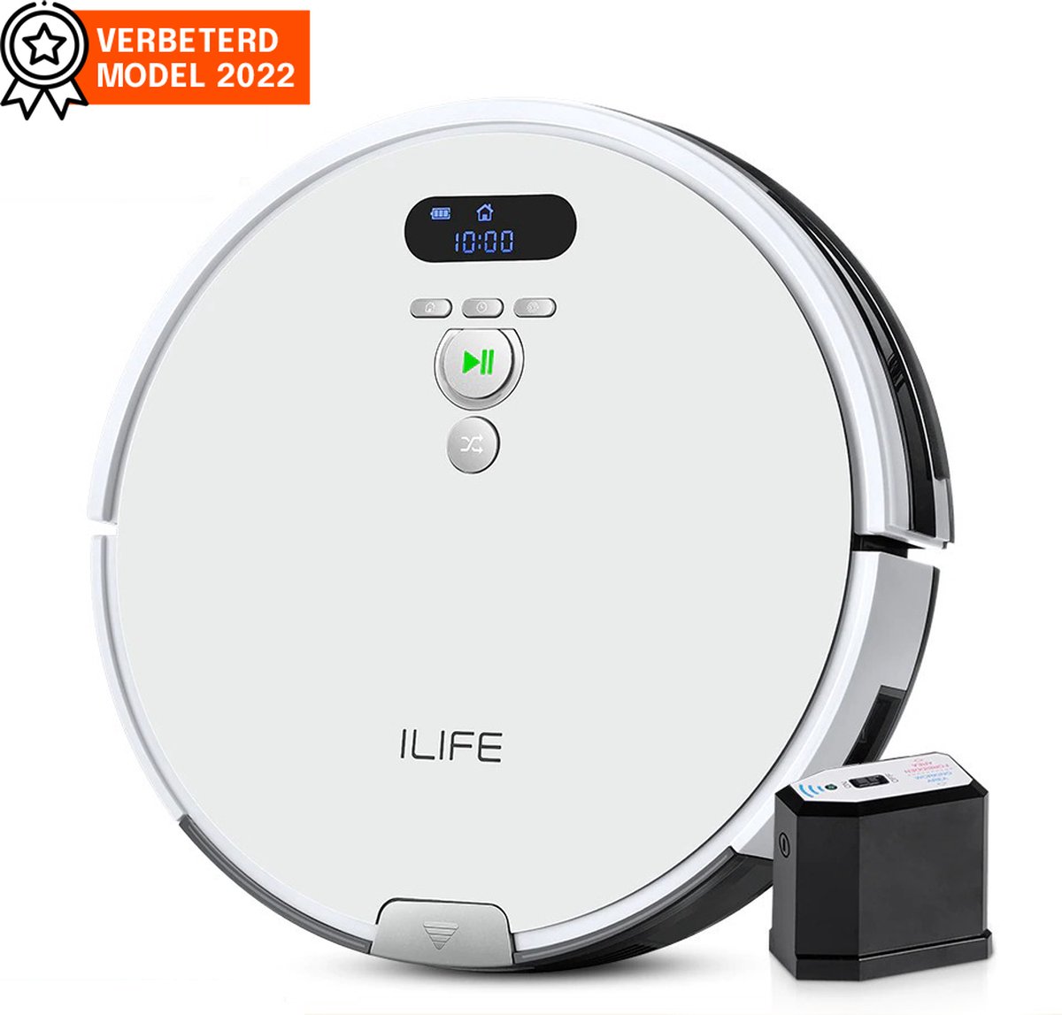 BrightWise® iLife Robotstofzuiger V8 Plus met Gebiedsafbakening - Robotstofzuiger Met Dweilfunctie - Robotstofzuiger Met Laadstation - Robotstofzuiger Hondenharen - Dweilrobot